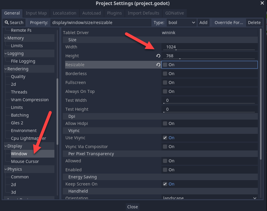 Settings 1 Settings 1